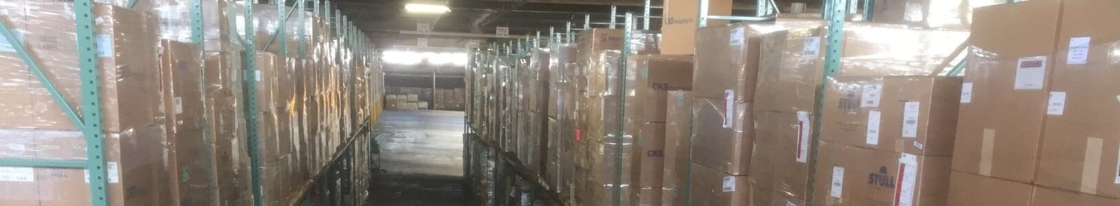 Public warehouse shelves filled with boxes in albany ny.